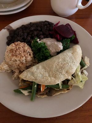 Tacos...my fav at Casa de Luz in Austin