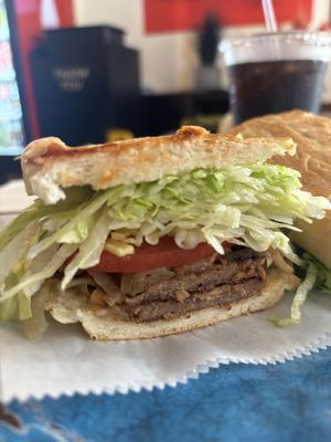 Vegan pan con bistec  at Cafecito - Loop in Chicago