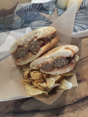 vegan meatball sub!  at Eola General in Orlando