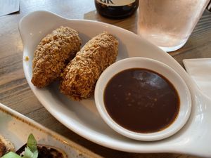 Jackfruit wings and Korean BBQ sauce at Dog & Partridge in Bury St Edmunds