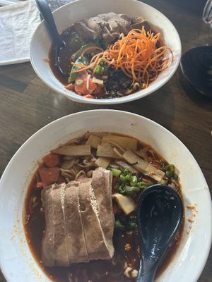 Spicy miso Sapporo ramen with tofu and veg  at Noodle House in Orange