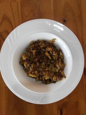 Vegan/Vegetarian-Cabbage Stir Fry
Vegano o Vegetariano-Repollo Salteado
@ Sunny's Indian Restaurant at Sunny's Indian Restaurant in La Fortuna