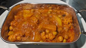 Aloo-Gobi Curry at Sunny's Indian Restaurant in La Fortuna