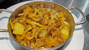 Aloo-Gobi Stir Fry at Sunny's Indian Restaurant in La Fortuna