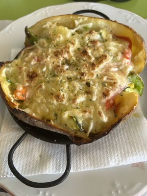 The vegan jacked potato   at Daneku Ecológico in Benalmadena