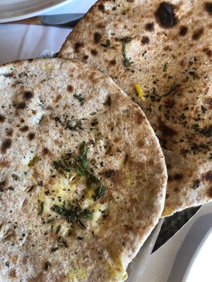 Potato and wholemeal wheat bread at Gandhi in Turin