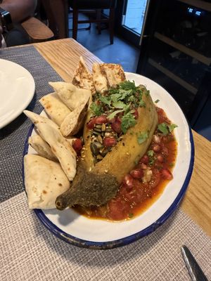 Stuffed aubergine (made vegan)  at Do de Pit in Mallorca