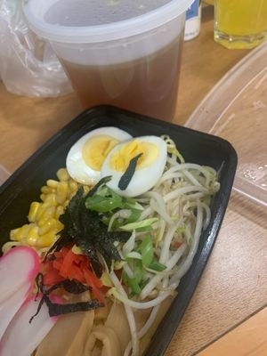 Ramen; items come separate from broth so you can take out egg or meat if you don’t eat them at Koji Japanese & Thai Restaurant in Sebastian