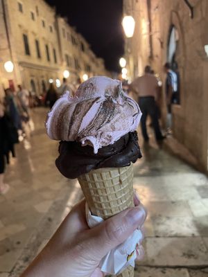 Dark chocolate and cherry   at Gelateria Dubrovnik in Dubrovnik