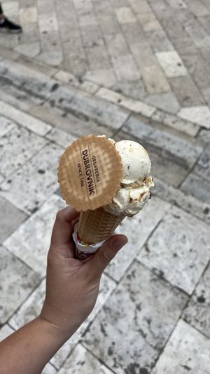Fig&walnut flavour!  at Gelateria Dubrovnik in Dubrovnik
