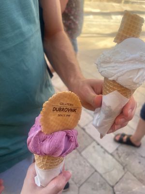 Vegan ice creams at Gelateria Dubrovnik in Dubrovnik