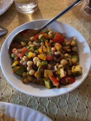 Chickpeas salad at Agricola Samadhi in Zollino