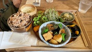 Daily oriental plate vegan  at Vege To Coffee in Tokyo