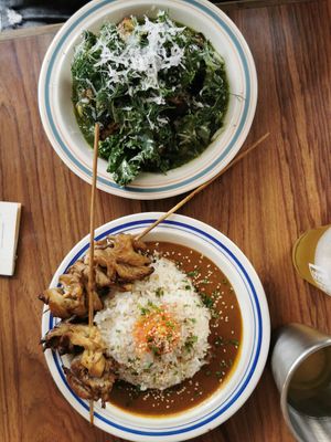 Japanese curry and butter beans stew at Venn Canteen in Porto