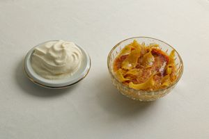 lemon cream • cristalized lemon peel • whipped cream at Venn Canteen in Porto