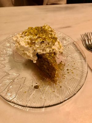 Divine rosewater and pistachio cake at Venn Canteen in Porto