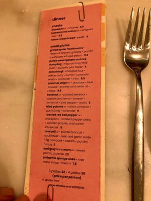 Menu changes every 2/3 weeks at Venn Canteen in Porto