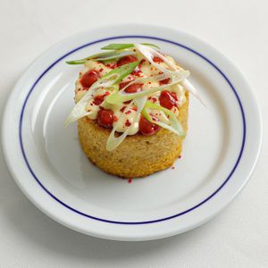 Polenta with Gochujang, Gochugaru, and Aoili  at Venn Canteen in Porto