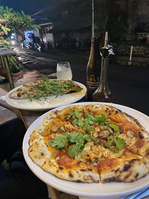 Kimchi and potato pizza surprised me   at Pizza Cult in Ubud