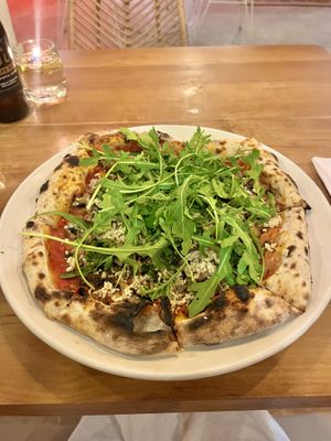 Aubergine, mushroom, pesto pizza   at Pizza Cult in Ubud