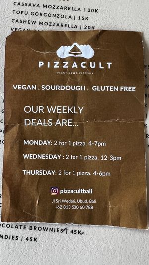   at Pizza Cult in Ubud