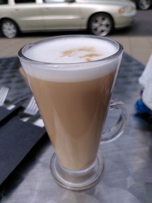 Latte with oat milk (September 2022) at The Terrace in Hunstanton