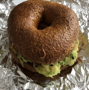 Avo bagel at Tigs Bagel & Coffee House in Sheffield