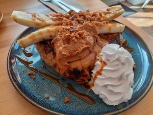 Banoffee French toast at Tigs Bagel & Coffee House in Sheffield