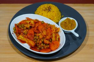 Radjastani curry at Vege House in Belgrade