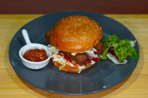 Serbian vegan Sausages  at Vege House in Belgrade