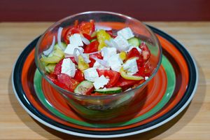 Serbian salad at Vege House in Belgrade