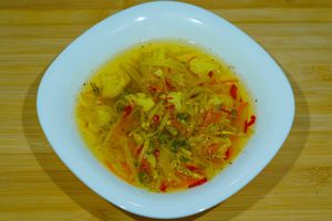 Mama's soup at Vege House in Belgrade