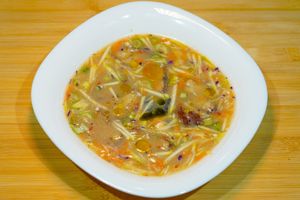 Sea soup at Vege House in Belgrade