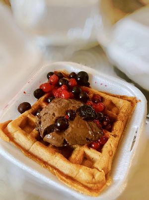 Waffle  at Vege House in Belgrade