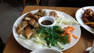 Spring rolls at Pumpernickel Coffee Shop in Dumfries