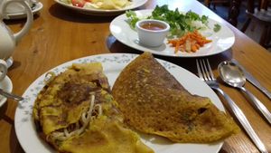 Vegan savoury crepes at Pumpernickel Coffee Shop in Dumfries
