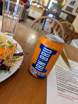 Standard drink when popping to Scotland 😂 at Pumpernickel Coffee Shop in Dumfries