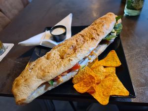 Ganze vegane Seele mit veganem Dip at Café Bar Horke in Isny Im Allgaeu