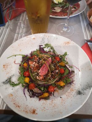 tomato tar-tar at Le Cachotier in Carcassonne