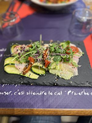 Starter - carpaccio   at Le Cachotier in Carcassonne