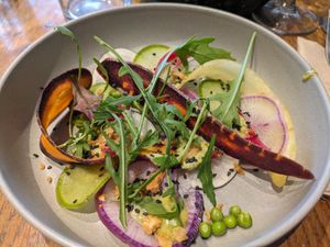 Exotic veg carpaccio at Le Cachotier in Carcassonne