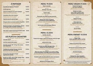 New menu with new management   at Le Cachotier in Carcassonne