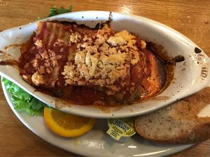 Vegan Tofu Lasagna at Mother's Cafe and Garden in Austin
