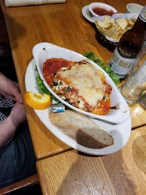 Spinach lasagna at Mother's Cafe and Garden in Austin