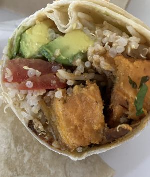 Vegan Morning Wrap. YUM!  at Open Door Tea in Stratford