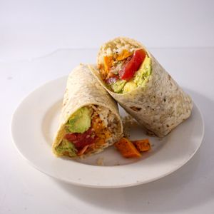 vegan morning wrap at Open Door Tea in Stratford