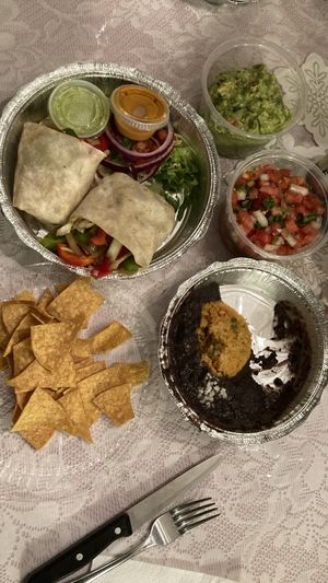 Burrito Vegano, guacamole and pico   at La Jarochita in Stafford