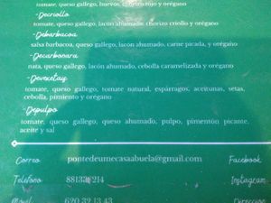 Pizza de vegetales (pedir sin queso) at Casa de la Abuela in Pontedeume