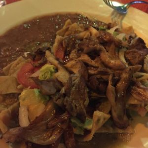 nachos with mushrooms.  at Natura Restaurante in Cancun