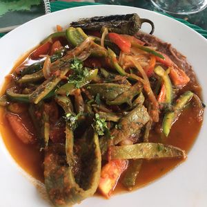 veggie fajitas  at Natura Restaurante in Cancun